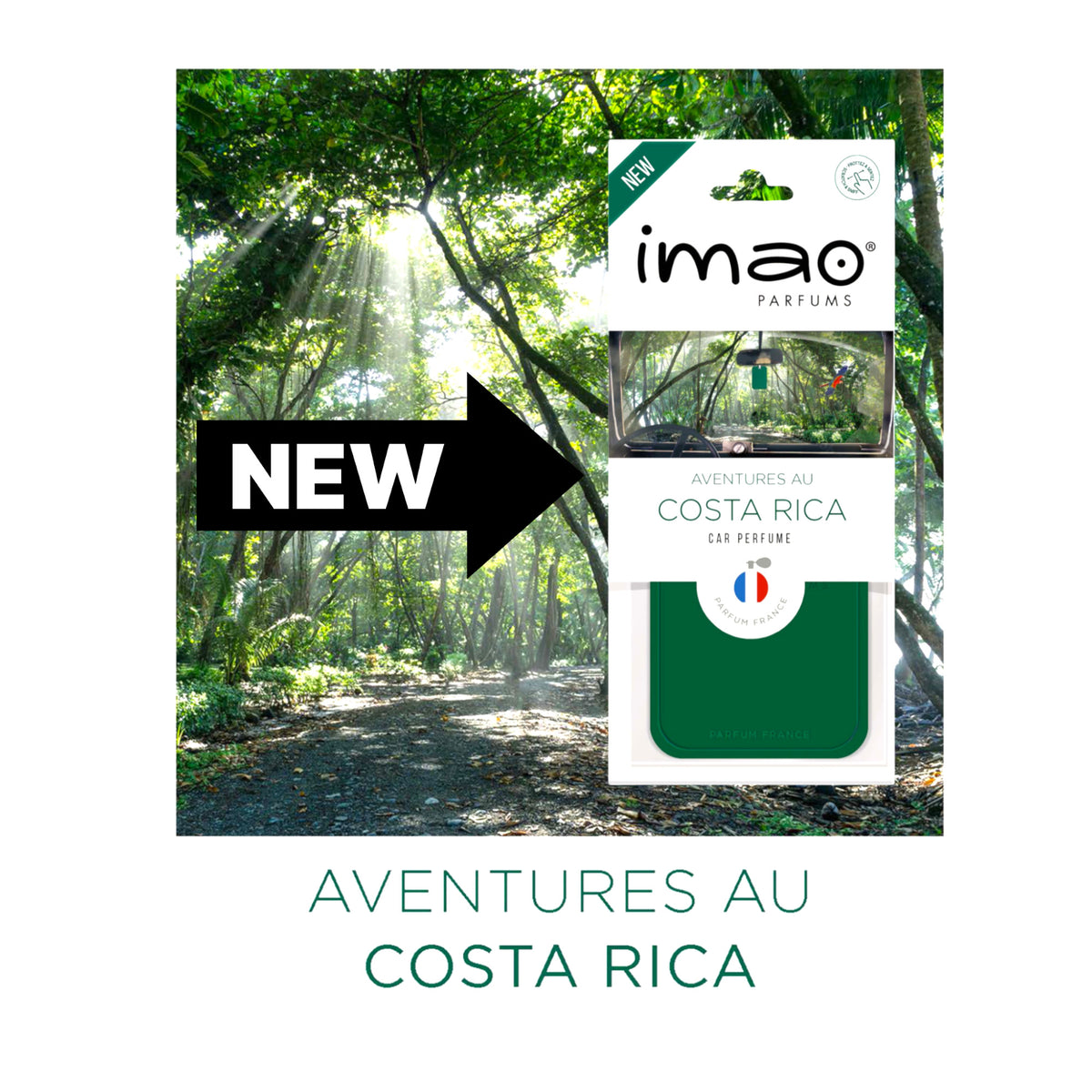 NEW !!! Scented Card Imao COSTA RICA * Air Freshener * Car Fragrance - Home - Office