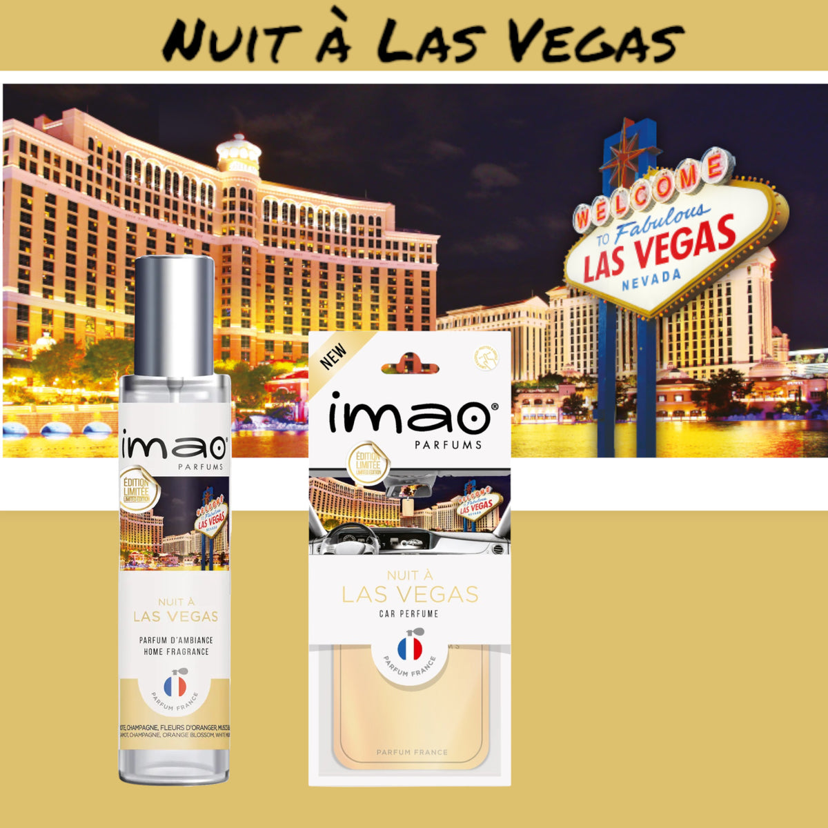 Set Imao LAS VEGAS * Air Freshener * Car Fragrance - Home - Office