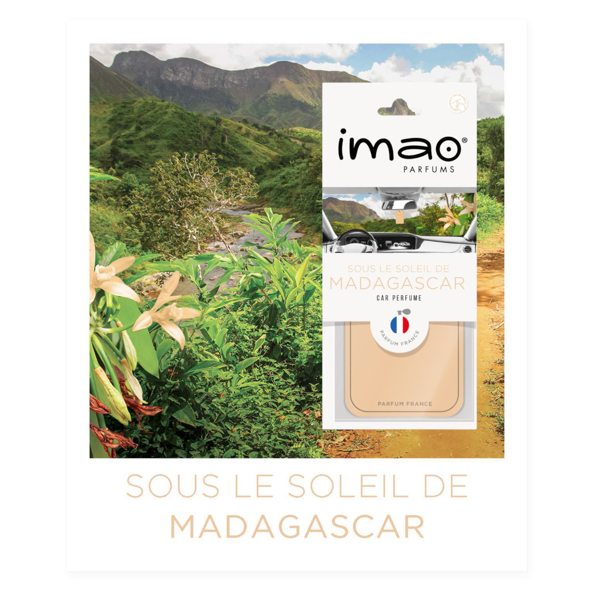 Scented Card Imao MADAGASCAR * Air Freshener * Car Fragrance - Home - Office