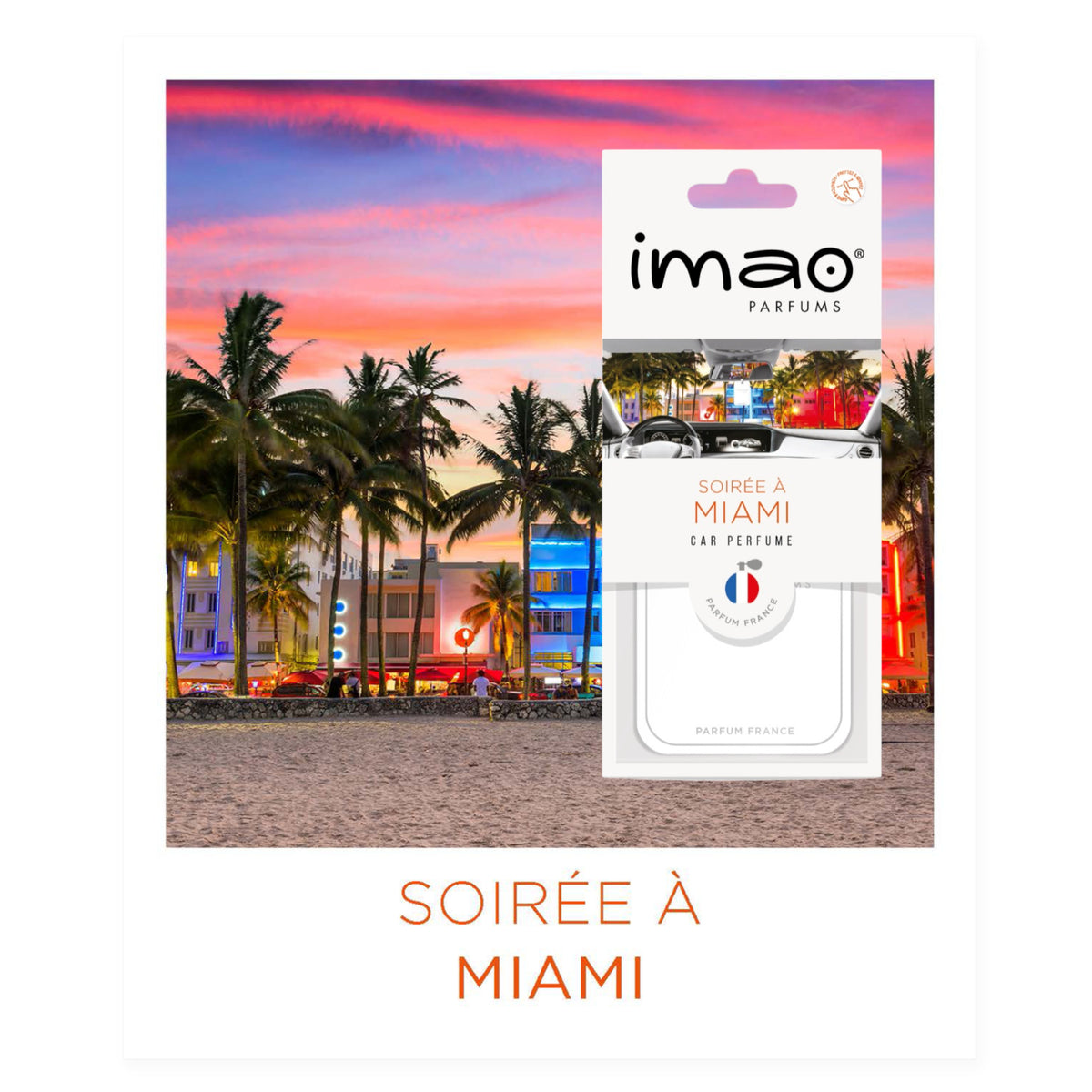 Scented Card Imao MIAMI * Air Freshener * Car Fragrance - Home - Office