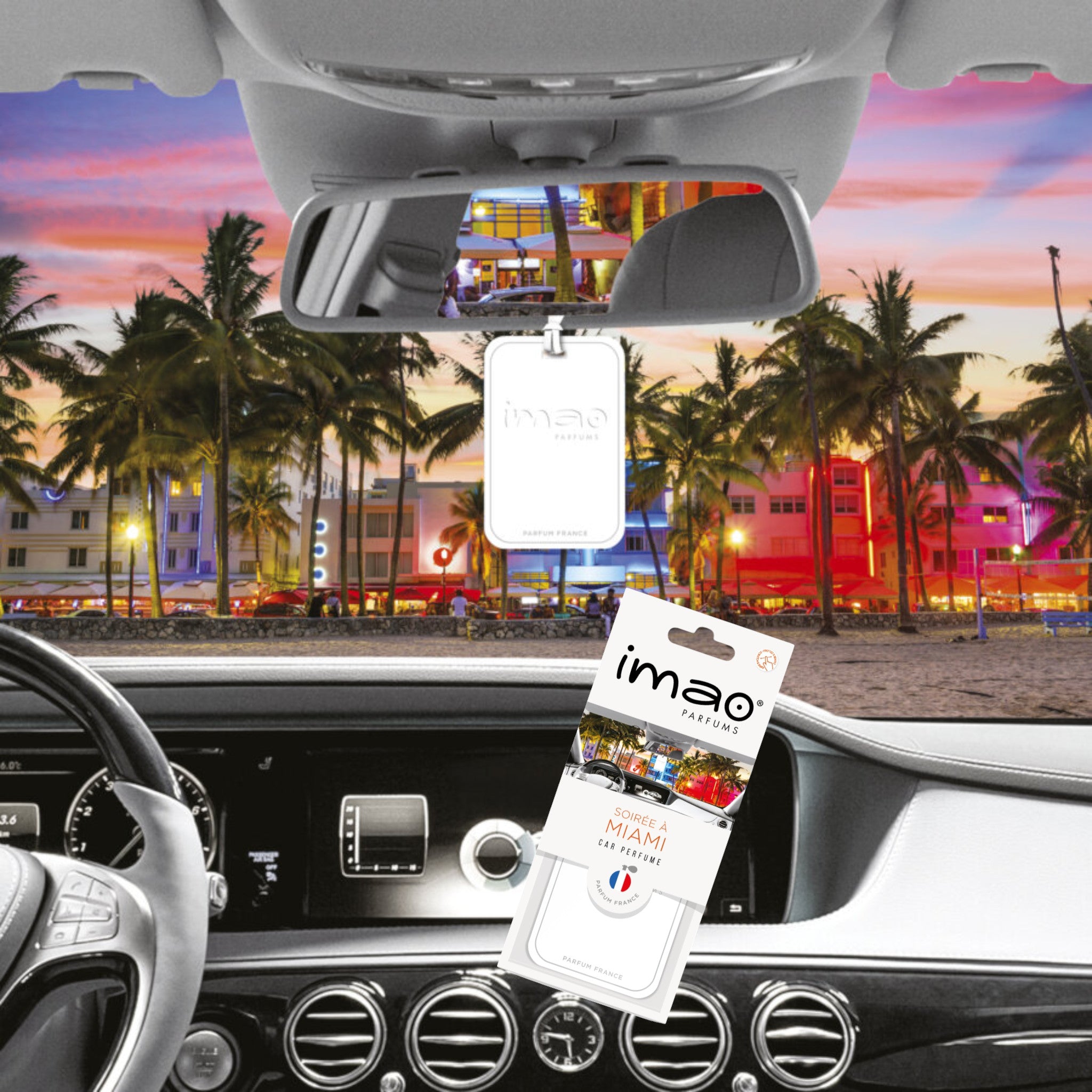 Scented Card Imao MIAMI * Air Freshener * Car Fragrance - Home - Office